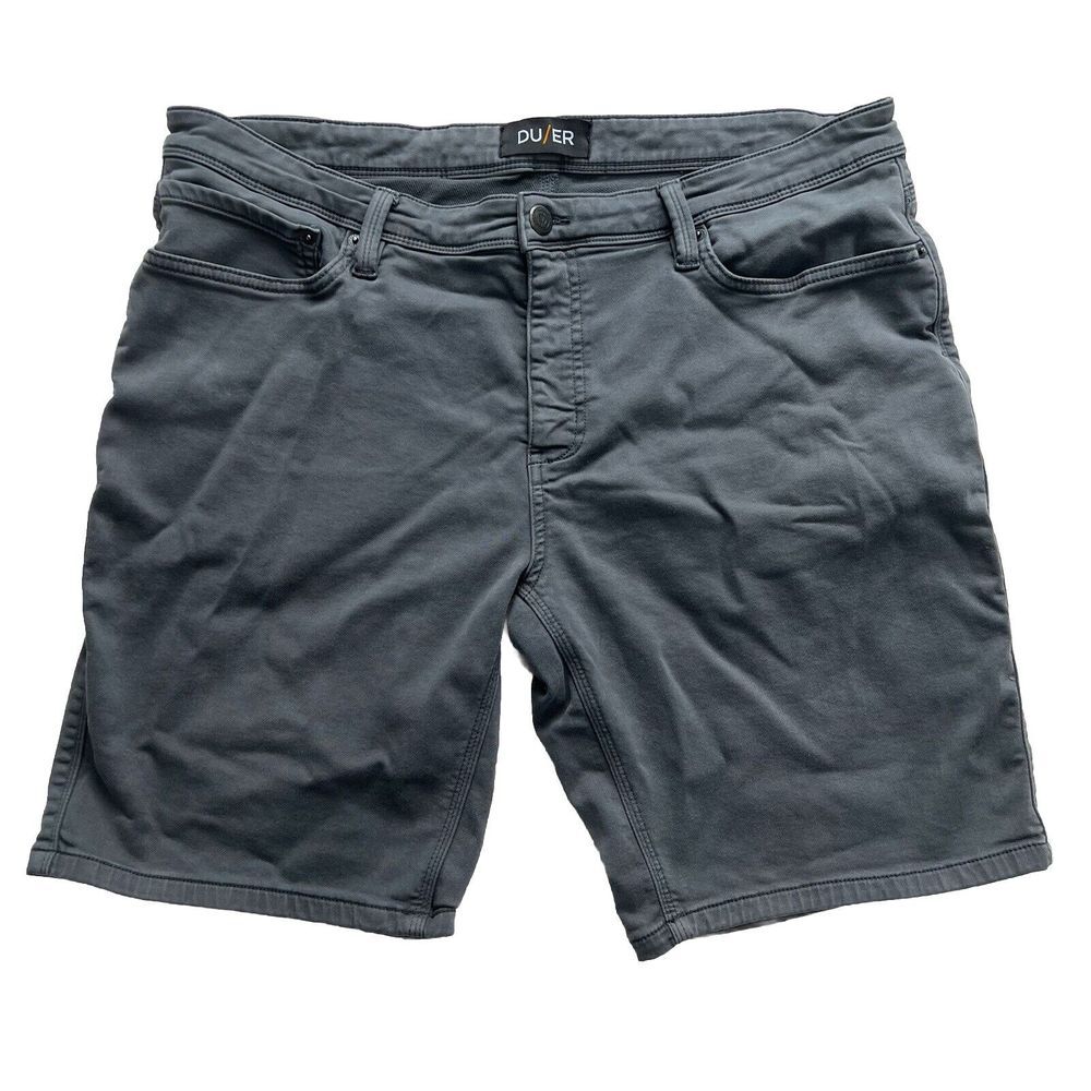 DU/ER No Sweat Shorts N2X Relaxed Taper 40x10 Men Grey Performance Stretch Chino